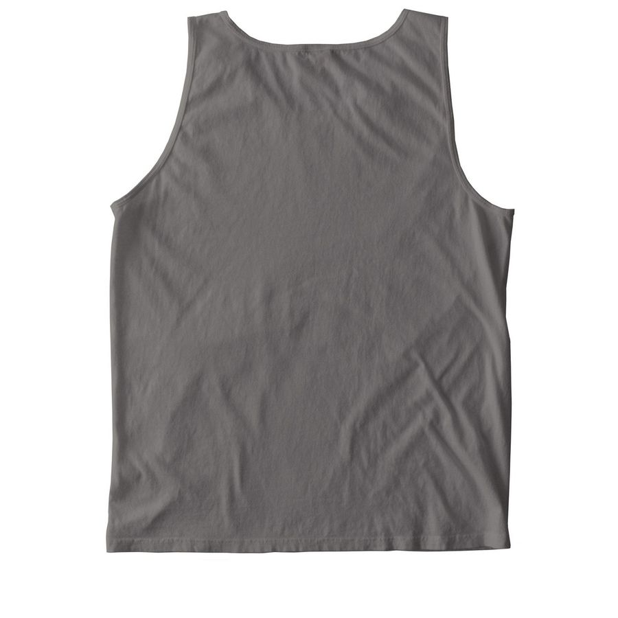 For the Aunties Mahjong, a Grey Comfort Colors Tank Top (back-view)