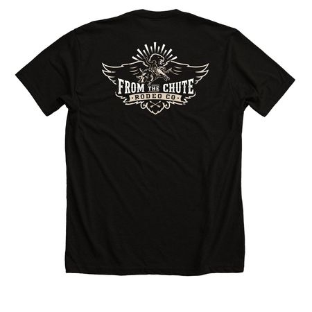 FTC- Eagle Logo, a Solid Black Blend Premium Unisex Tee (back-view)