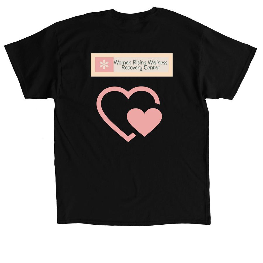 Help Us Build the Women Rising Recovery Sanctuary, a Black Classic Unisex Tee (back-view)