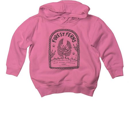 Toddler Forest Ferns Tee & Hoodie, a Raspberry Toddler Pullover Hoodie
