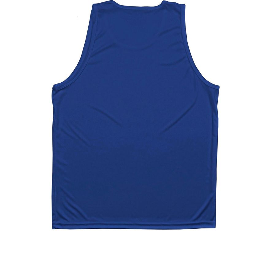 Delta Dash, a True Royal Unisex Performance Tank (back-view)