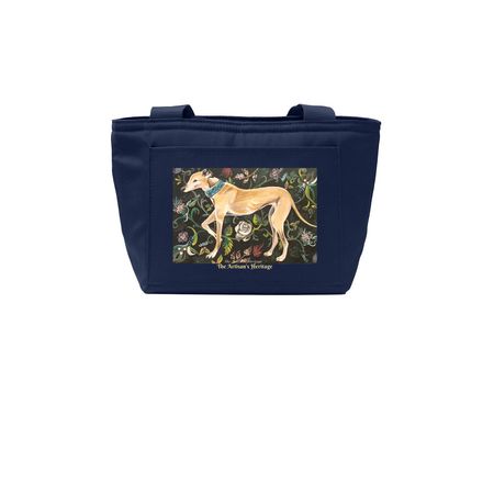 Medieval Greyhound Lunch Tote, a River Blue Navy Insulated Lunch Tote