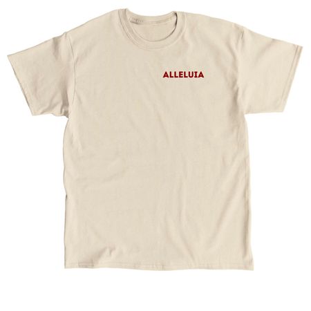 Nothing But The Blood Collection, a Sand Classic Unisex Tee (back-view)