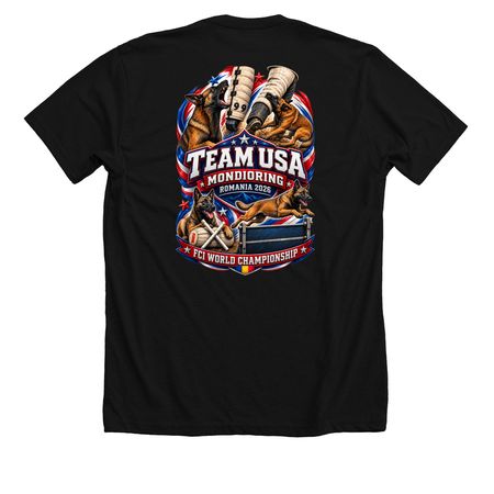 Team USA Fundraiser!, a Solid Black Blend Premium Unisex Tee (back-view)