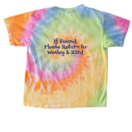 If Found, a Eternity Youth Tie Dye Tee (back-view)