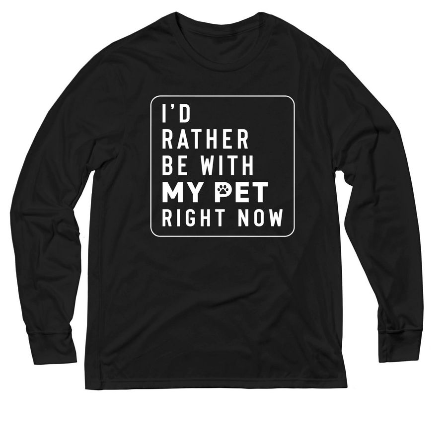 I'd Rather Be, a Deep Black Allmade Eco Triblend Long Sleeve Tee