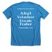 3rd annual t-shirt fundraiser, a Neon Blue Premium Unisex Tee (back-view)