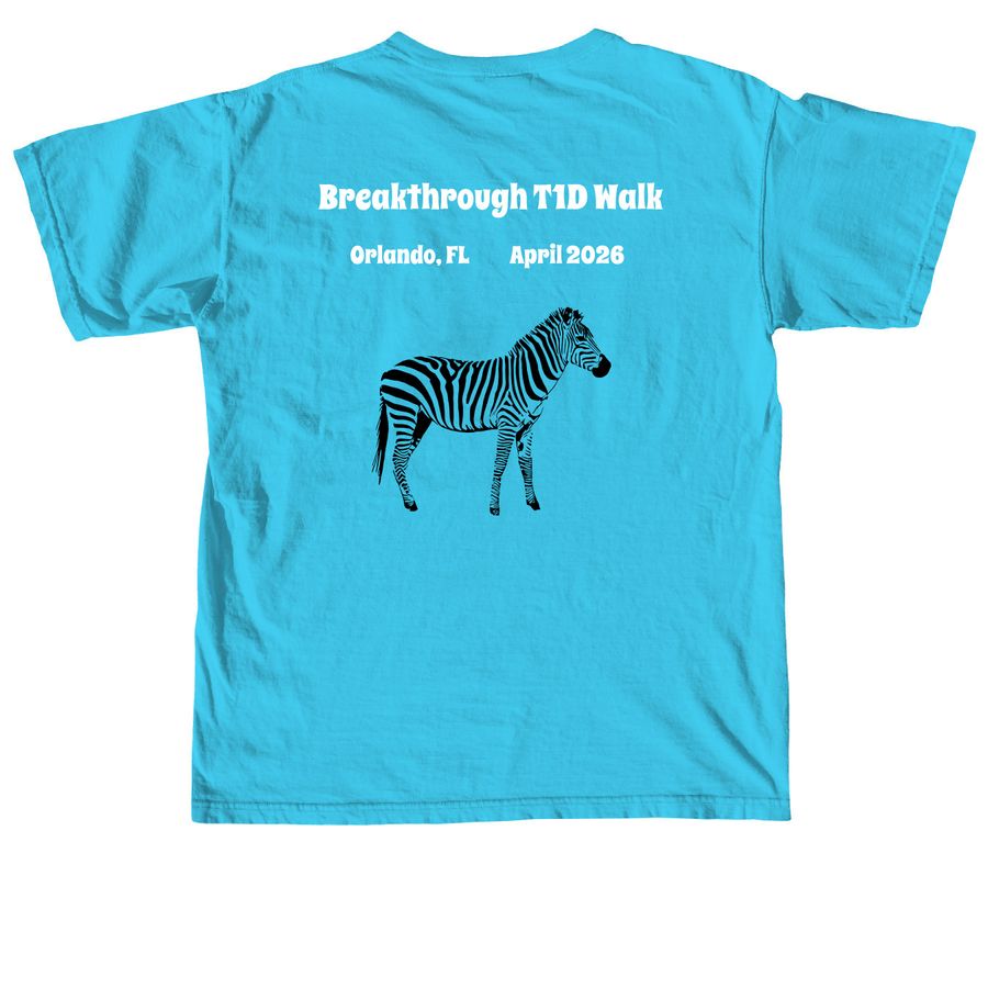 Chronic but Iconic, a Lagoon Blue Comfort Colors Unisex Tee (back-view)