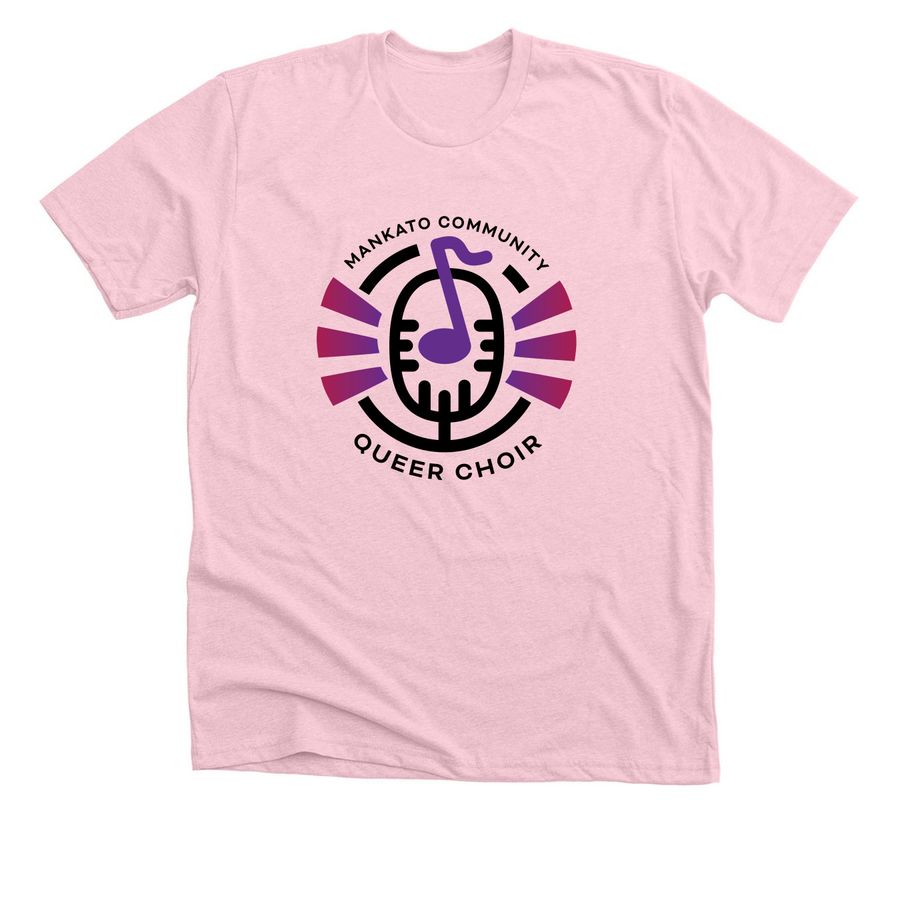 Mankato Community Queer Choir #2, a Heather Pink Premium Unisex Tee