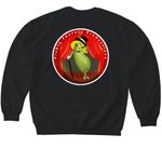 Pickle Babe, a Black Softstyle Crewneck Sweatshirt (back-view)