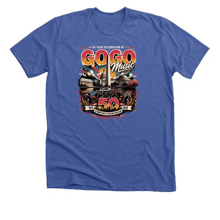 50 Year Celebration (Go-Go) Pt.2, a Solid True Royal Premium Unisex Tee