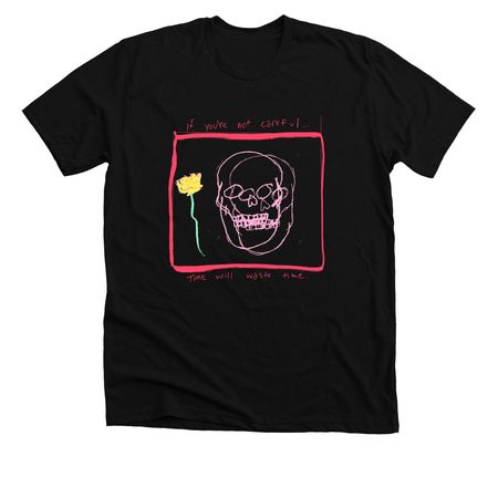 Time Wastes Time, a Solid Black Blend Premium Unisex Tee