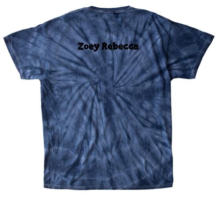 Hammerhead Shark!, a Navy Classic Tie Dye Tee (back-view)