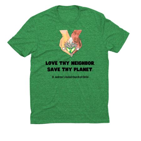 Climate Justice Shirts, a Enviro Green Allmade Eco Triblend Unisex Tee