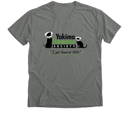 I Got Fixed at YHS!, a Deep Heather Premium V-Neck Tee