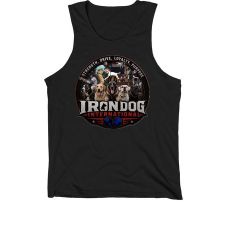 IronDog International, a Black Premium Cotton Tank