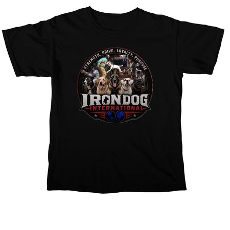 IronDog International, a Black Comfort Colors Unisex Tee