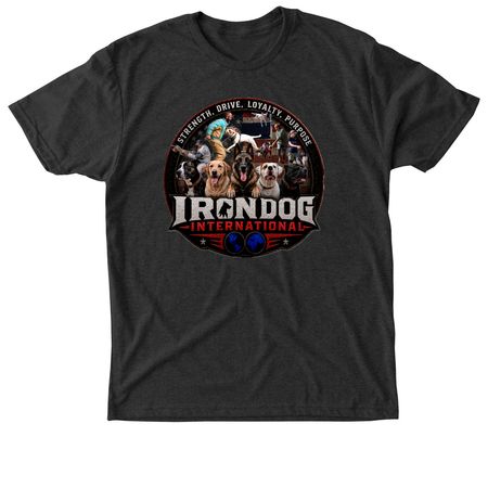 IronDog International, a Vintage Black Triblend Unisex Tee
