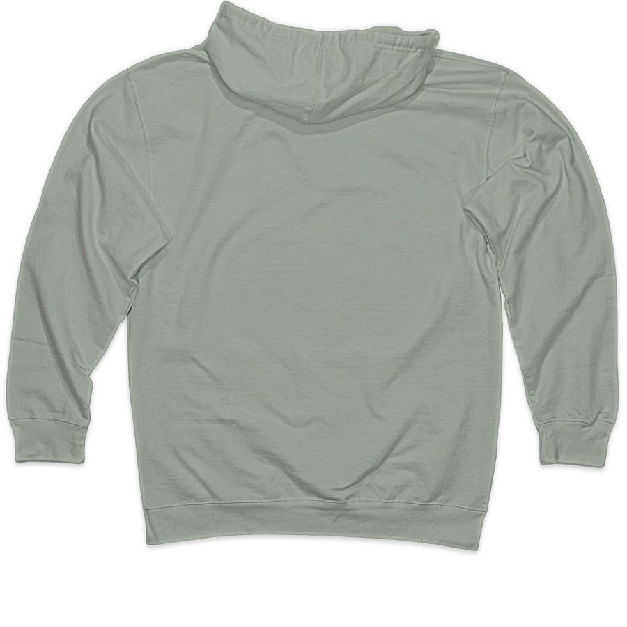 Pretty is as pretty does., a Dusty Sage Midweight Pullover Hoodie (back-view)