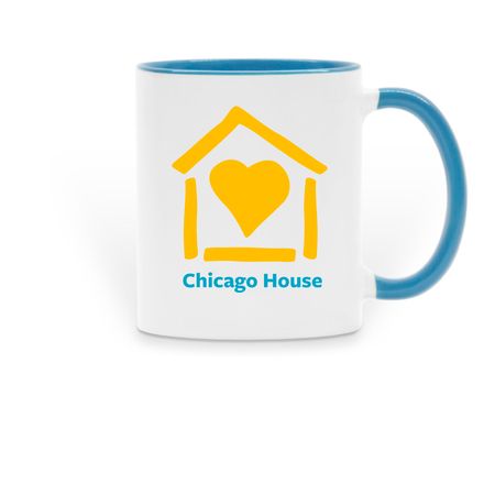 Chicago House and Social Service Agency, a Light Blue Two-Tone Ceramic Mug