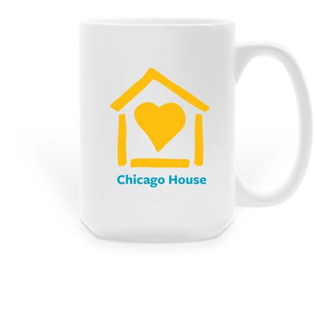 Chicago House and Social Service Agency, a White Large Coffee Mug
