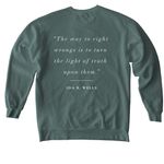 LCRP Classics, a Blue Spruce Comfort Colors Crewneck Sweatshirt (back-view)