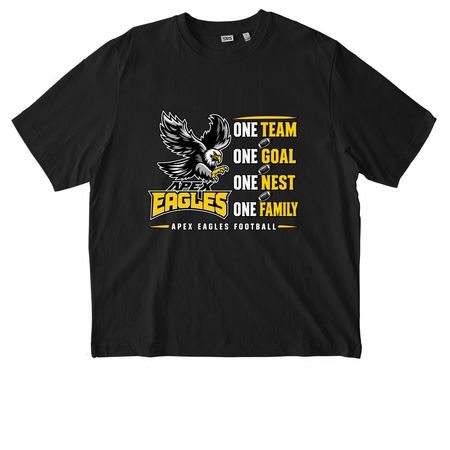 Apex Eagles | One Team. One Nest., a Black Stanley/Stella Unisex Freestyler Heavyweight Tee