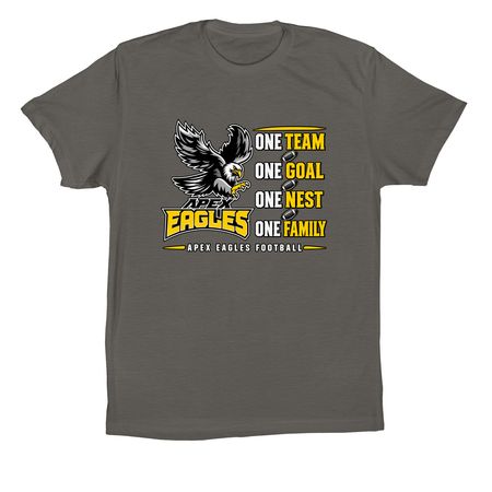 Apex Eagles | One Team. One Nest., a Asphalt Premium Cotton Tee