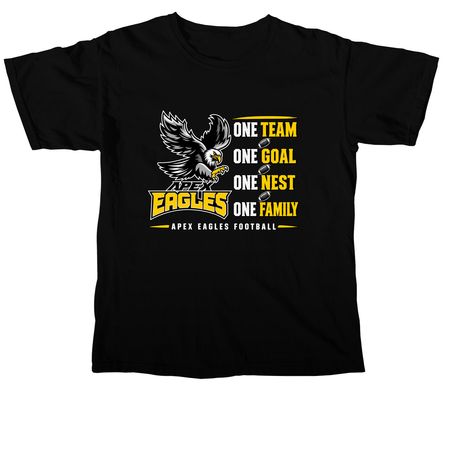 Apex Eagles | One Team. One Nest., a Black Comfort Colors Unisex Tee