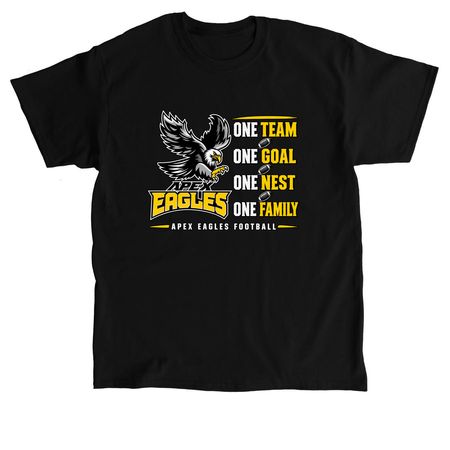 Apex Eagles | One Team. One Nest., a Black Classic Unisex Tee