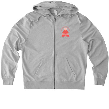 Endo Girls Need Access: Wear Your Advocacy, a Granite Grey Heather Allmade Organic French Terry Zip Up Hoodie