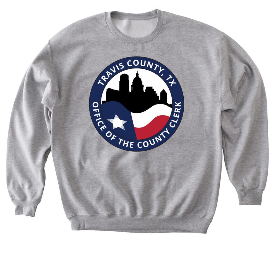 Travis County Clerk Original&nbsp;, a Sport Grey Softstyle Crewneck Sweatshirt