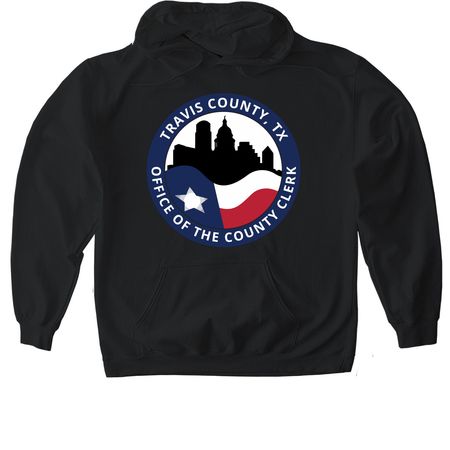 Travis County Clerk Original&nbsp;, a Black Gildan Softstyle Pullover Hoodie