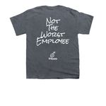 Not The Worst, a Dark Heather Youth Unisex Tee (back-view)
