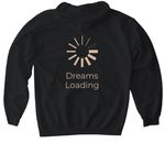 Dreams Loading, a Black Gildan Softstyle Pullover Hoodie (back-view)