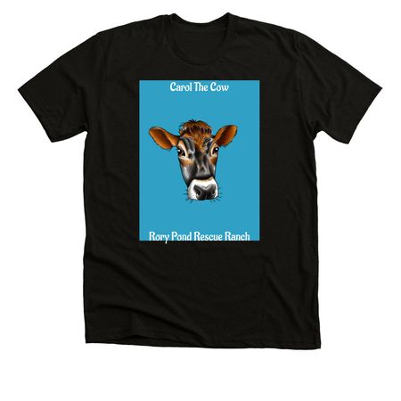 Carol The Cow, a Black Heather Premium Unisex Tee