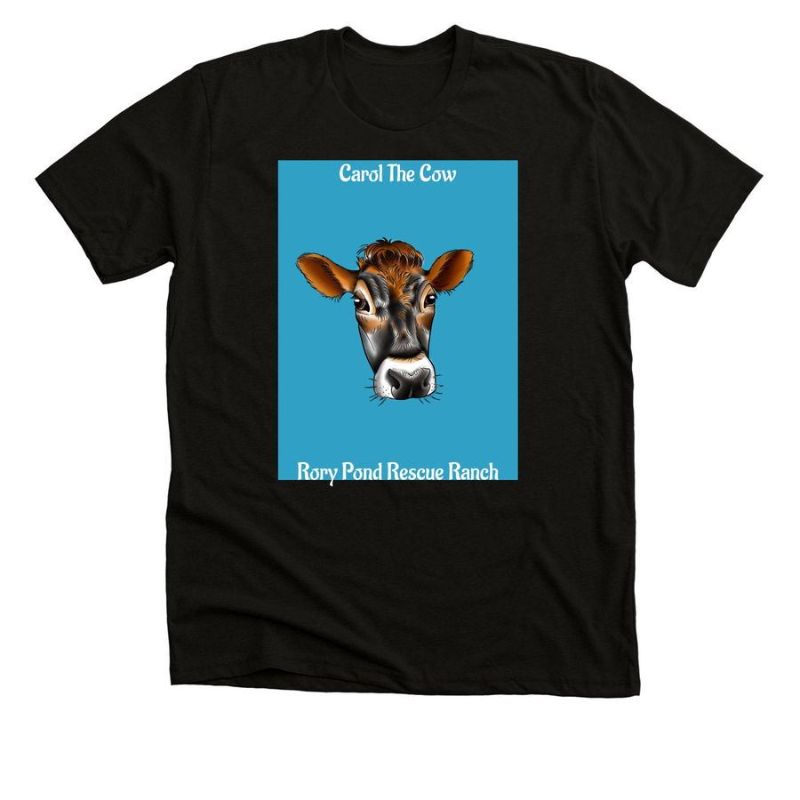 Carol The Cow, a Black Heather Premium Unisex Tee