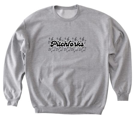 Pitchforks Spring '26 Black Logo, a Sport Grey Softstyle Crewneck Sweatshirt