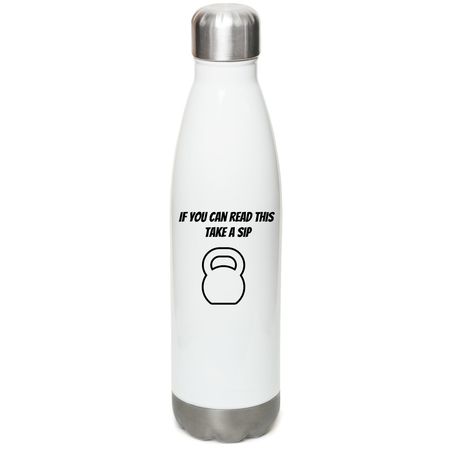 If You Can Read This Water Bottle, a White Stainless Steel Water Bottle