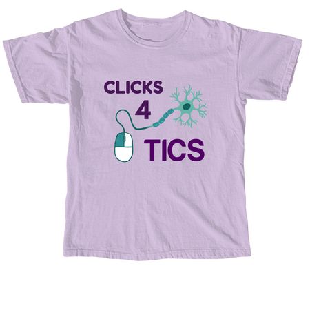 Clicks 4 TICS Tee, a Orchid Comfort Colors Unisex Tee