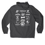 Golden Rush Jackets, a Graphite Packable Anorak (back-view)