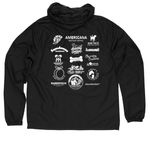 Golden Rush Jackets, a Black Quarter-Zip Windbreaker (back-view)