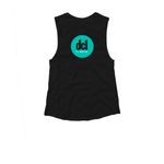 dc1 comp shirts, a Black Women's Muscle Tank (back-view)