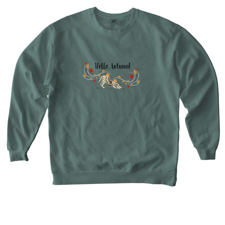 DCNC Hello, Autumn! fundraiser, a Blue Spruce Comfort Colors Crewneck Sweatshirt