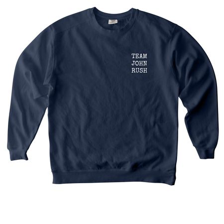 Team John Rush - Peace Love Autism ????, a True Navy Comfort Colors Crewneck Sweatshirt