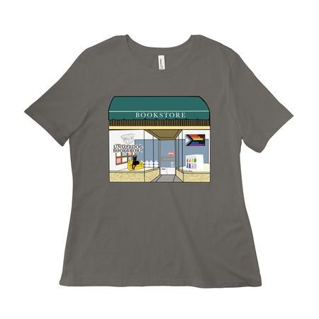 Underdog Bookstore, a Asphalt Women?s Relaxed Cotton Tee