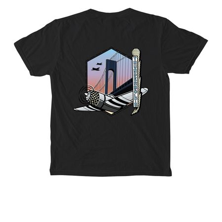 Sunrise LTD. Pocket Tee, a Black Comfort Colors Pocket Tee (back-view)