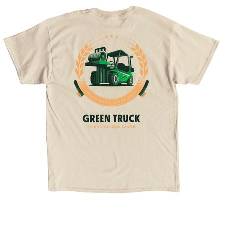 Green Truck - Perpetual Collection, a Sand Classic Unisex Tee (back-view)