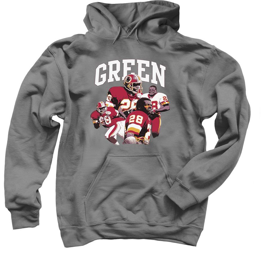 Washington Redskins Green Merch, a Charcoal Pullover Hoodie