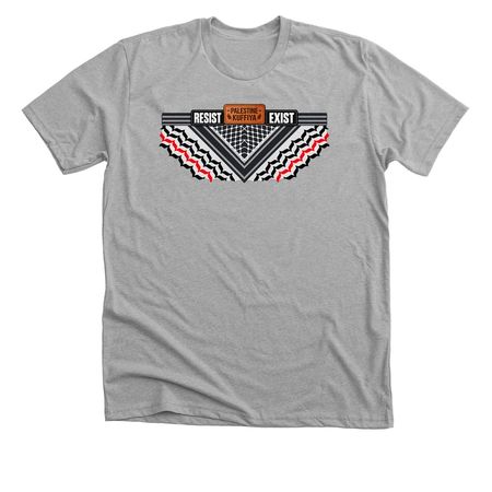 RESIST & EXIST&nbsp;, a Athletic Heather Premium Unisex Tee